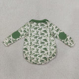Duck Green Beige Zipper Boys Fall Romper