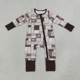 Dog Deer Camo Plaid Boys Fall Romper