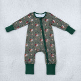 Duck Fur Green Boys Fall Romper