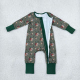 Duck Fur Green Boys Fall Romper
