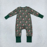 Duck Fur Green Boys Fall Romper