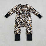 Bats Leopard Print Girls Fall Romper