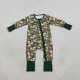 Duck Camo Green Boys Fall Romper
