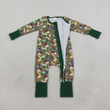 Duck Camo Green Boys Fall Romper