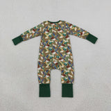 Duck Camo Green Boys Fall Romper