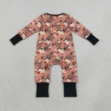Ghost Cats Boys Halloween Romper