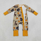 Deer Pumpkin Turkey Orange Boys Thanksgiving Romper