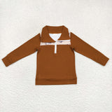 Duck Polo Brown Boys Long Sleeve Top