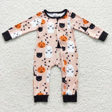 Pumpkin Moon Ghost Boys Halloween Romper