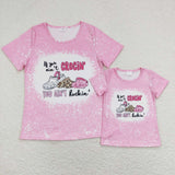 Hole Shoes Pink Mommy & Me Girls Short Sleeve Top