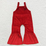 Velvet Red Girls Jumpsuit