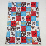 Saddle Up Rodeo Plaid Brown Blankets