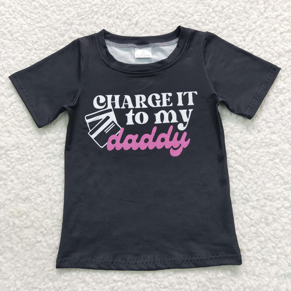 Charge it to my daddy Black Girls Short Sleeve Top