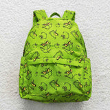 Cartoon Smile Green Christmas Backpack