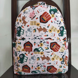 Farm Animals Pink Backpack