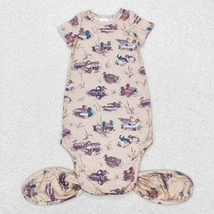Duck Brown Night-Robe Baby Summer Romper