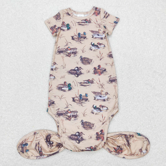 Duck Brown Night-Robe Baby Summer Romper