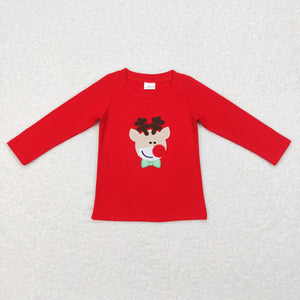 Reindeer Red Boys Christmas Top