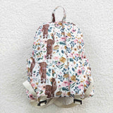 Floral Cow Backpack