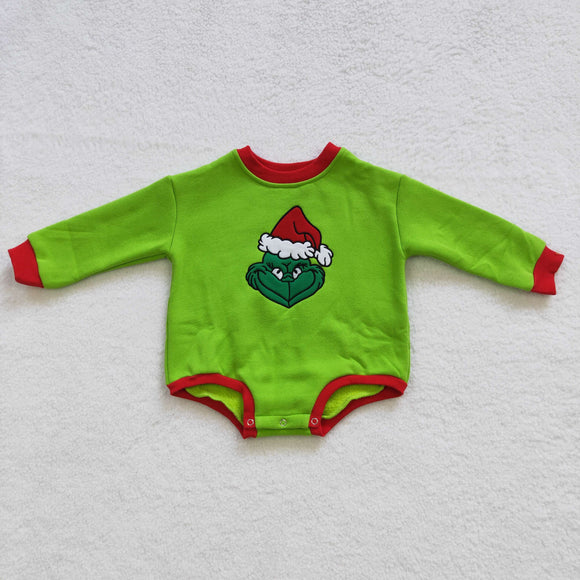 Cartoon Embroidery Baby Christmas Romper