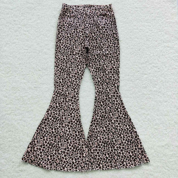 Adult Mommy & Me Leopard Print Flared Jeans Pants