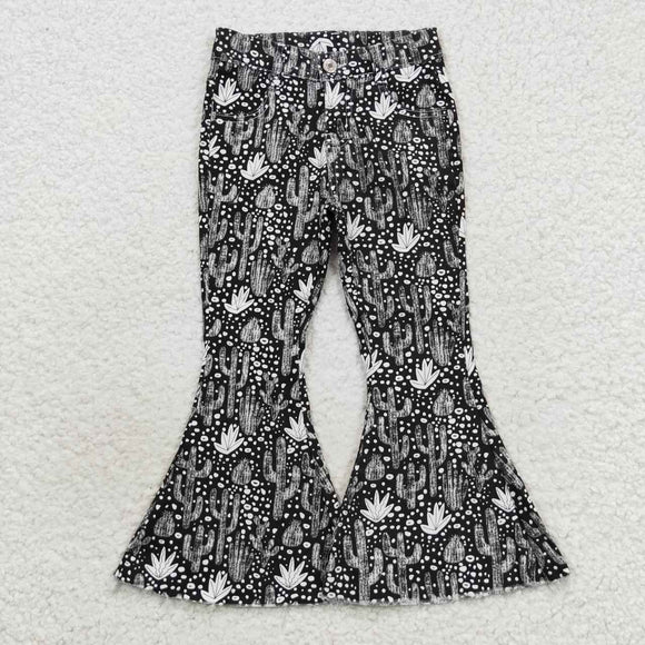 Cactus Black Flared Girls Jeans Pants