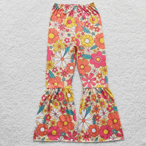 Floral Print Adult Milk Silk Pants