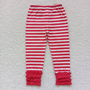 Red Stripe Milk Silk Girls Pants