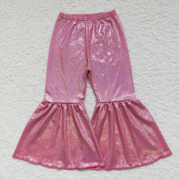 Hot Pink Satin Bell Bottoms Pants