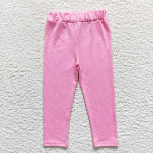 Solid Pink Legging Girls Pants