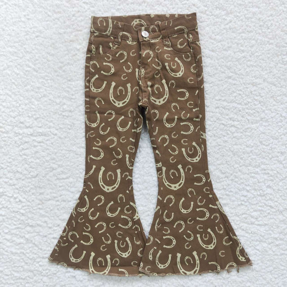 Rodeo Brown Flared Girls Jeans Pants