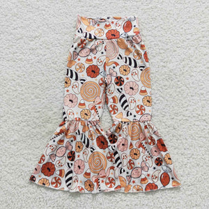 Candy Ghost Floral Girls Halloween Pants