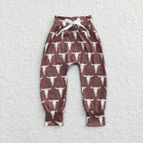 (0-3M--5-6T) Highland Cow Brown Boys Pants