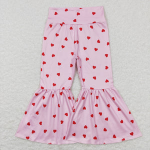 Heart Pink Girls Valentines Pants