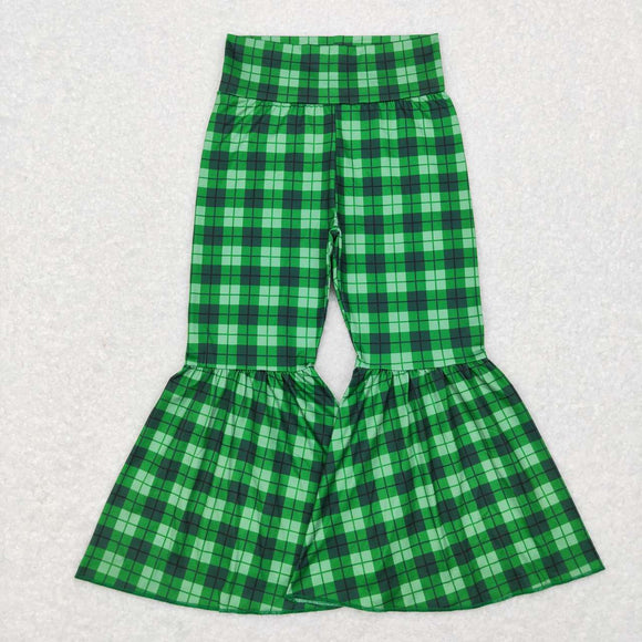 Green Plaid Girls St. Patrick's Day Pants