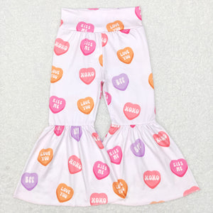 XOXO Kiss Me Pink Girls Valentines Pants