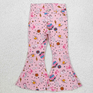 Cartoon Dolls Rainbow Pink Girls Jeans Pants