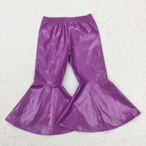 Purple Leather Girls Mardi Gras Pants
