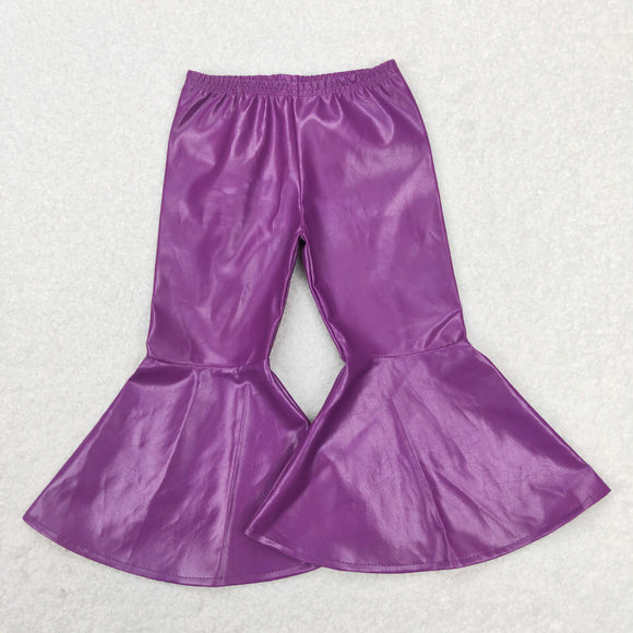 Purple Leather Girls Mardi Gras Pants