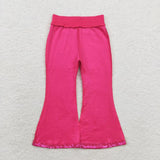 Hot Pink Sequin Mesh Girls Pants