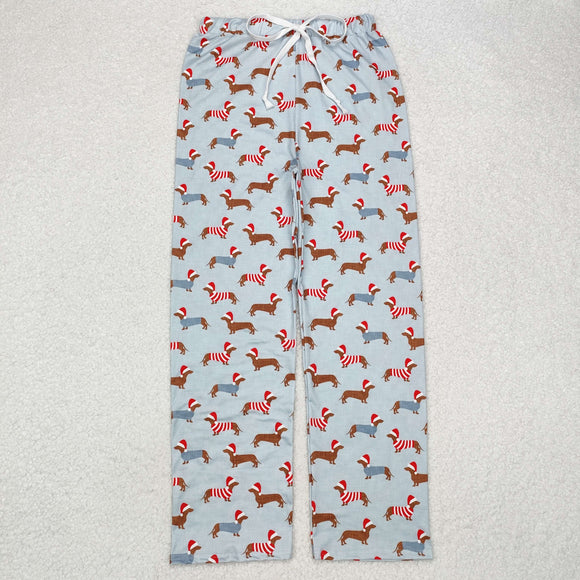 Adult Dog Blue Men Christmas Pajamas