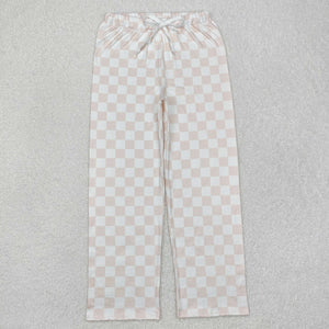 Orange Plaid Adult Pajamas Pants