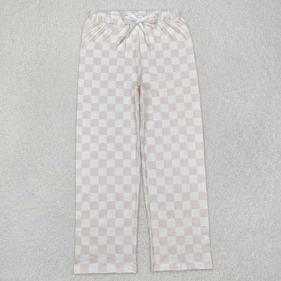 Orange Plaid Adult Pajamas Pants