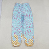 Adult Waffle Ice cream Sky Blue Athletic Yoga Women Pants