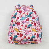 Dinosaur Heart Floral Pink Backpack