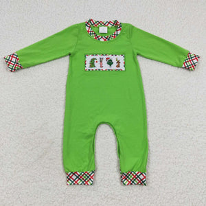 Cartoon Characters Dog Green Boys Christmas Romper