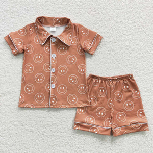 Smile Boys Short Sleeve Pajamas