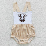 Calf Pink Plaid Boys Summer Romper