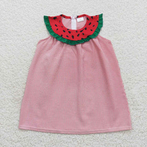 Promotional Watermelon Red Girls Sleeveless Dress