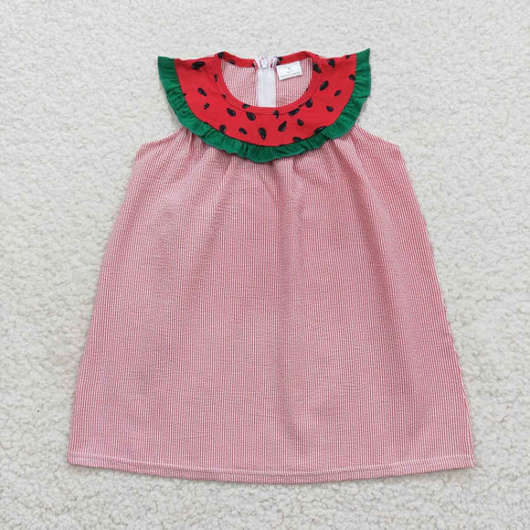 Promotional Watermelon Red Girls Sleeveless Dress